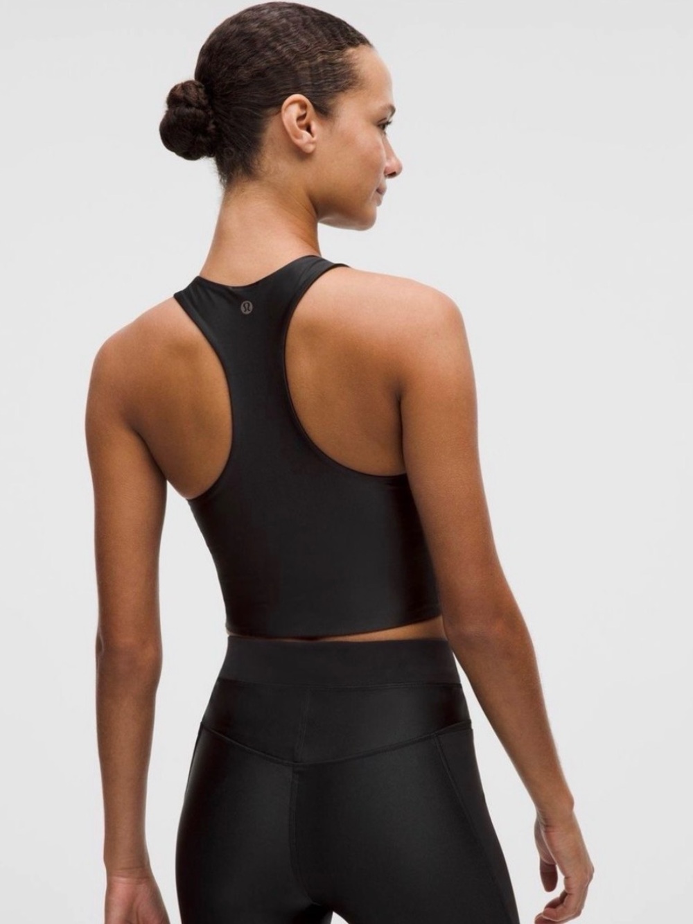 Lululemon Black High Neck Crop Top - Picture 2 of 5